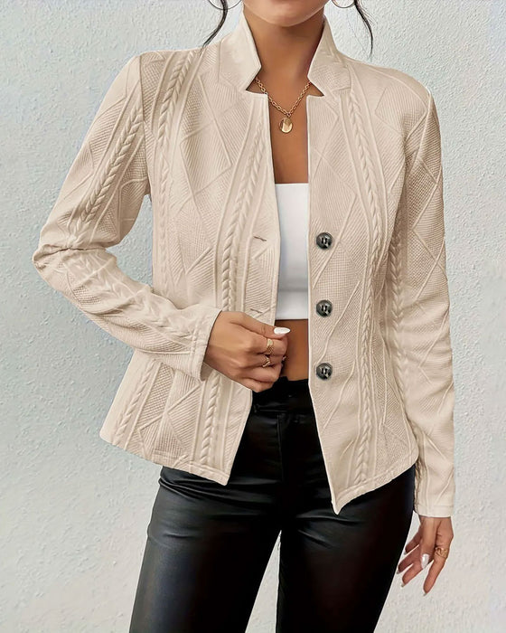 Blazer Frakke Ensfarvet Knappet