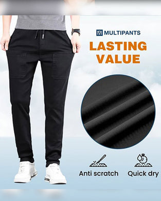 Bukser Høj Stretch Multi-Lomme Holdbar Cargo