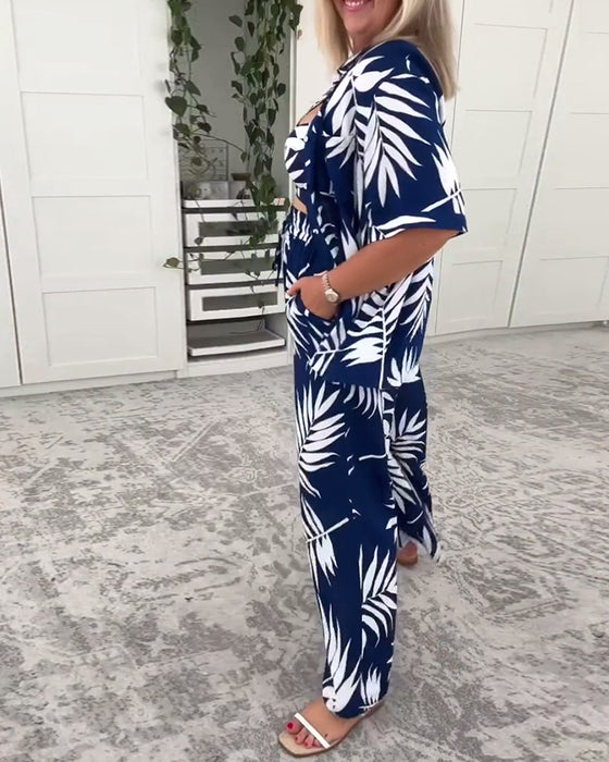 Badedragt Tre-Delt Hawaiiansk Print