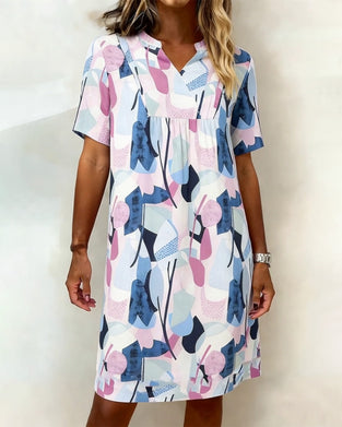 Kjole Geometrisk Mønster Tryk