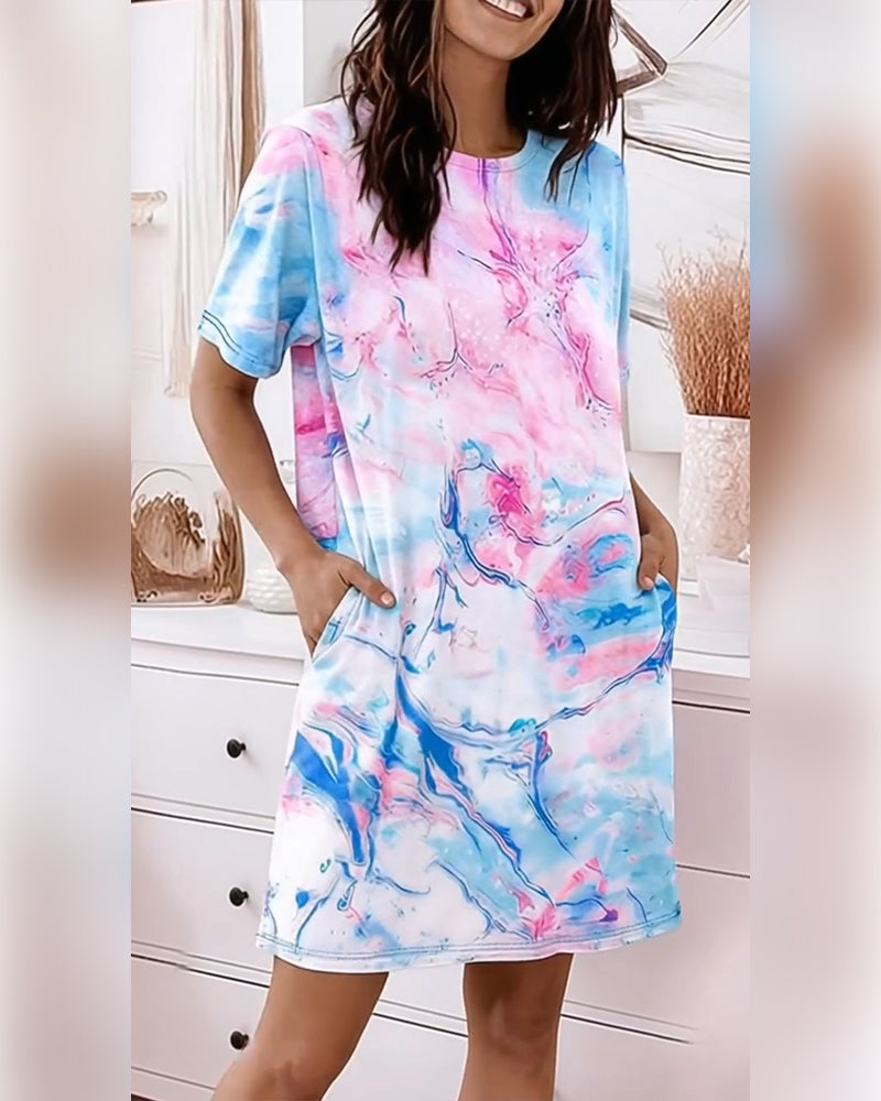 Kjoler Tie-Dye Væske Tryk Løs