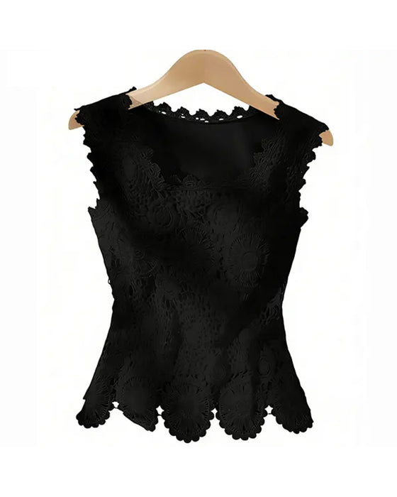 Tank Top Vandopløselig Blonde Ærmeløs