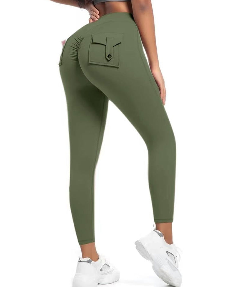 Bukser Lomme Ensfarvet Slim Fit Yoga