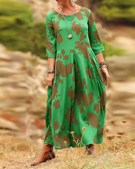 Kjole med temperament retroprint