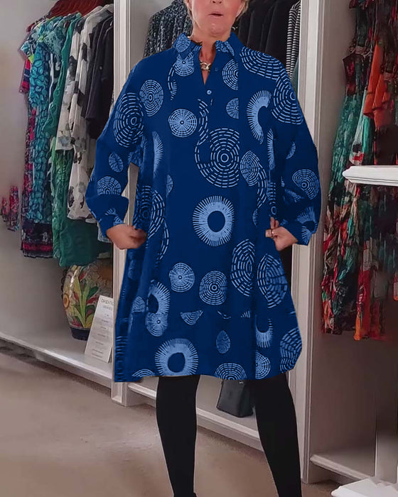 Casual kjole med geometrisk print