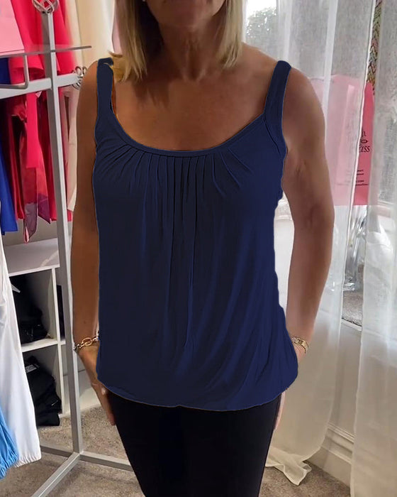 Sæt Plisseret hvid camisole top