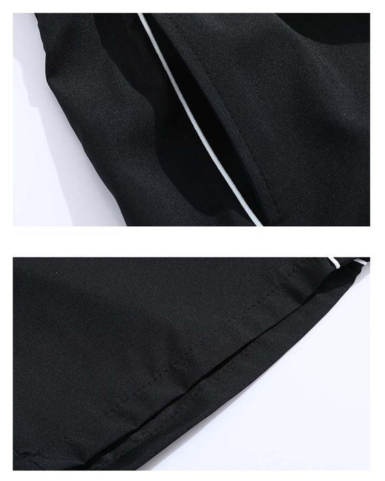 Shorts Dobbelt Hvid Stribe Knælang Casual