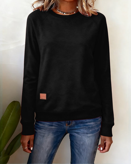 Moderne Casual Sweatshirt Med Rund Halsudskæring