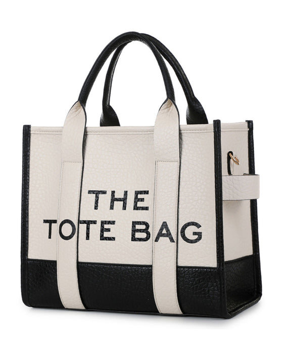 Tofarvet mode tote bag