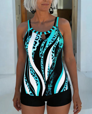 Tankini Leopard Tryk Stribe