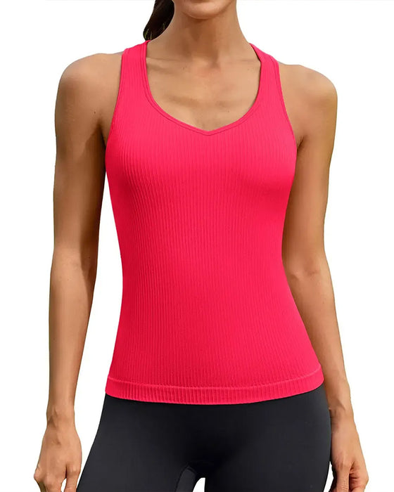 Tank Top Racerback Stolpe Indbygget Bh