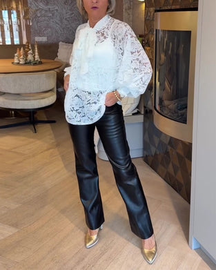 Bluse Bånddesign Blonder