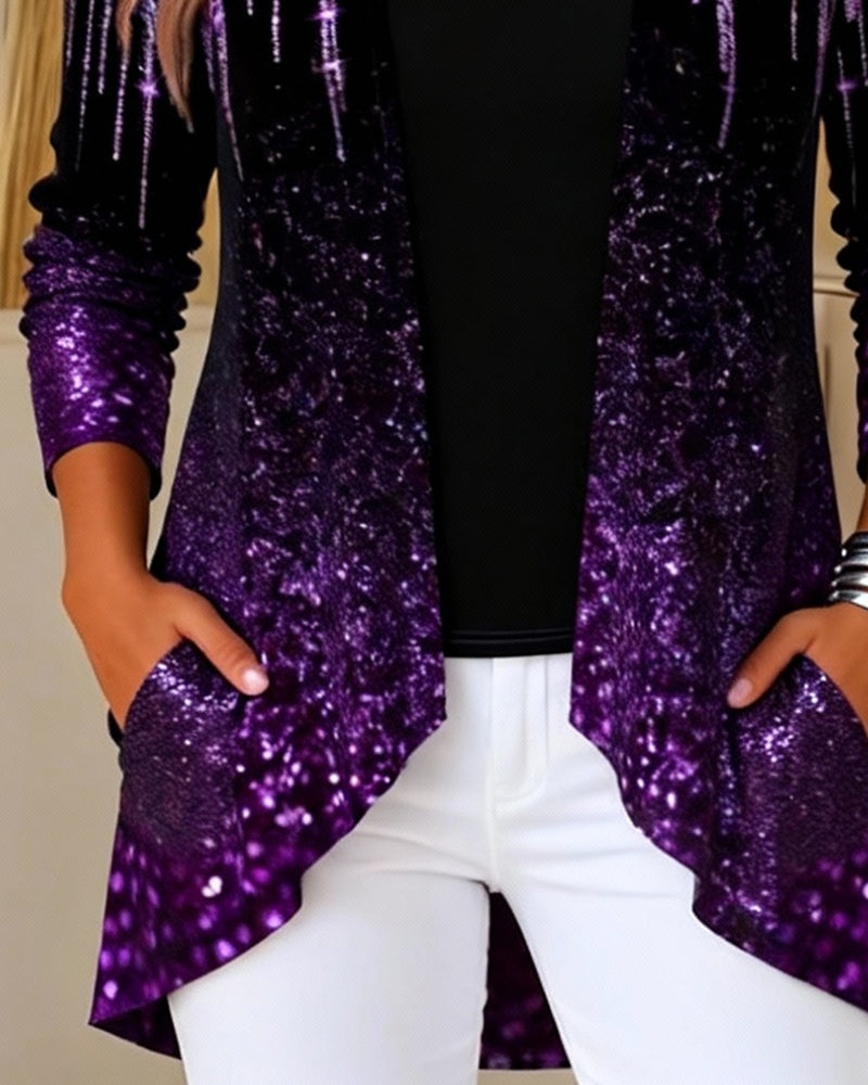 Topp Uregelmæssig Faux To-Delt Trykt