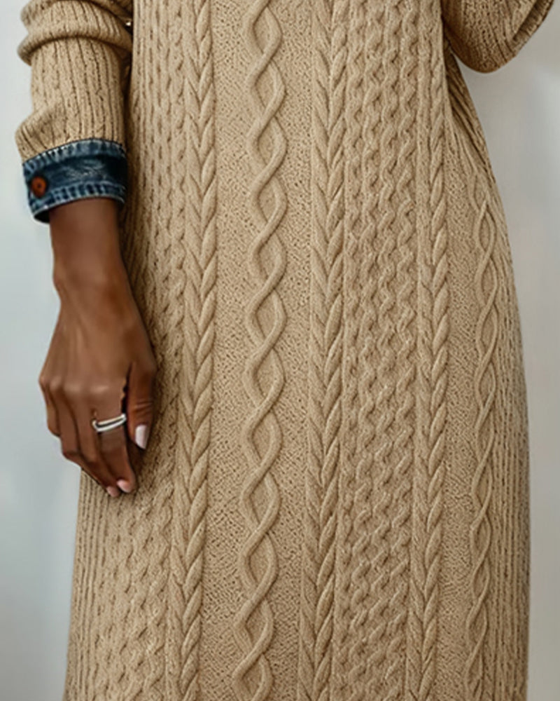 Kravekjole I Denim Med Hulstrik Og Lappearbejde