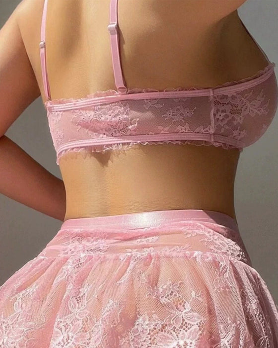 Tredelt Pyjamasset Blonde Med Sokker