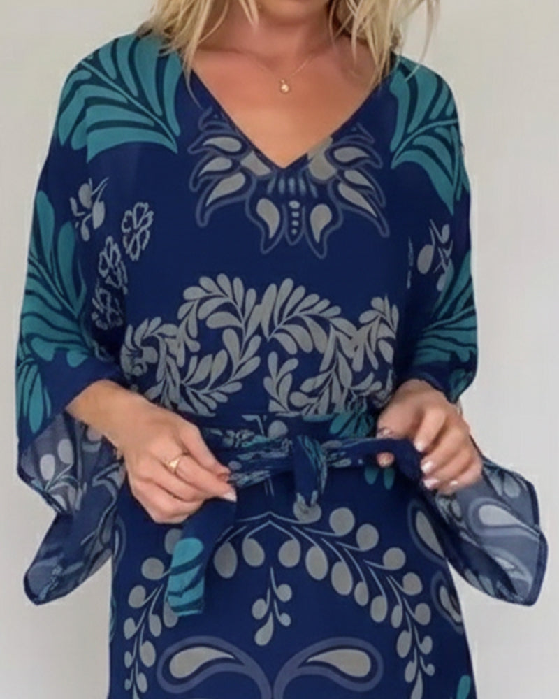 Kjole Bohemian V-hals Los