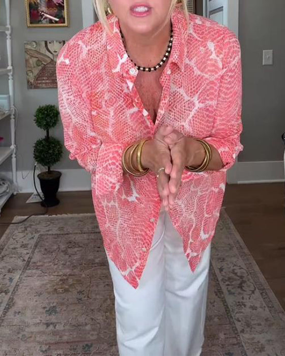 Blus Med Knappet Og Struktureret Egenskaper