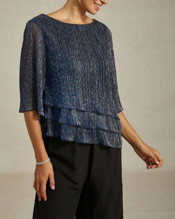 Stilfuld T-Shirt Med Rund Hals