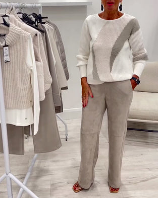 Sweater Crew Neck Komfortabel Casual