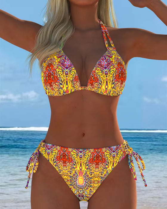 Bikini Farvet Hals Tryk