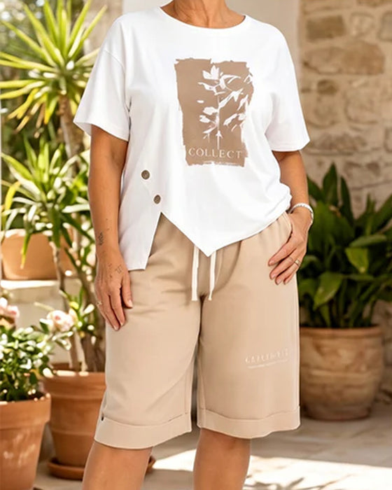 Set Kort Ærme T-Shirt Og Shorts