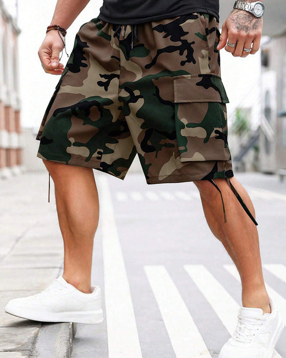 Bukser Med Lommer Camouflage Cargo