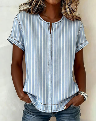 T-Shirt Enkel Designer Stribet