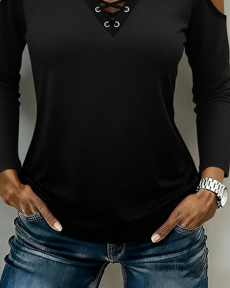 Top Off-Shoulder Kors Lang Ærme