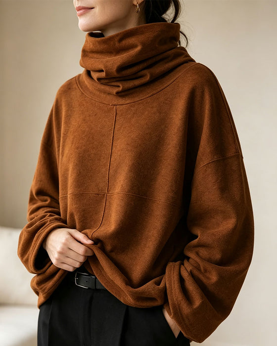 Sweatshirt Turtleneck Lang Ærme Casual