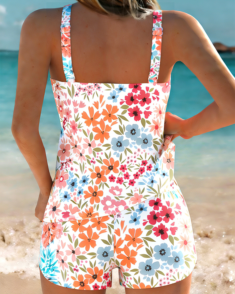 Tankini Badedragt Frisk Blomsterprint