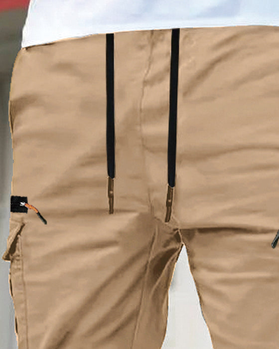 Heren Broek Elastische Manchet Effen Ontspannen