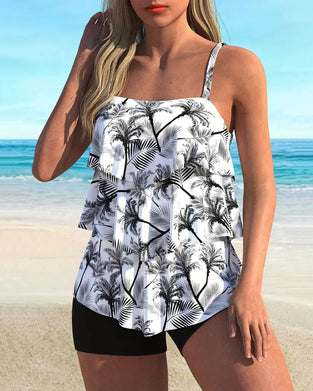 Tankini Moderigtig Seler Print Todelt