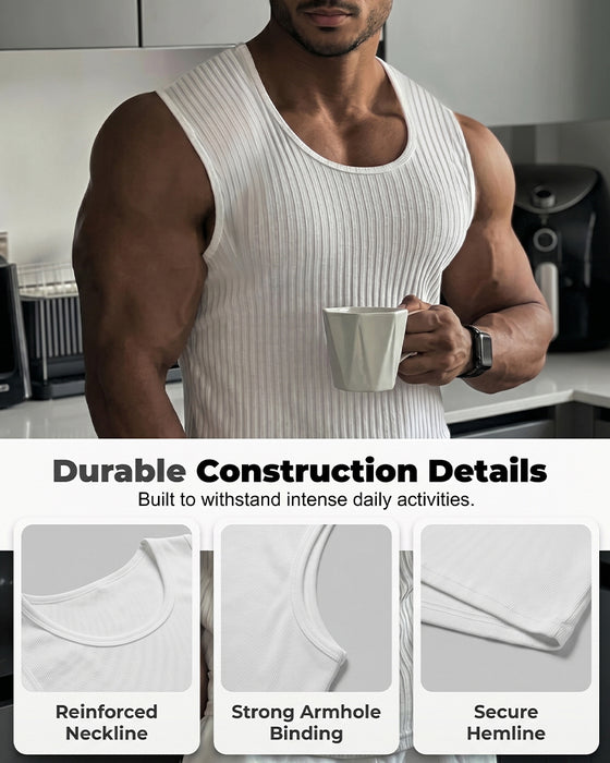Tank Top Ensfarvet Lodret Stribet