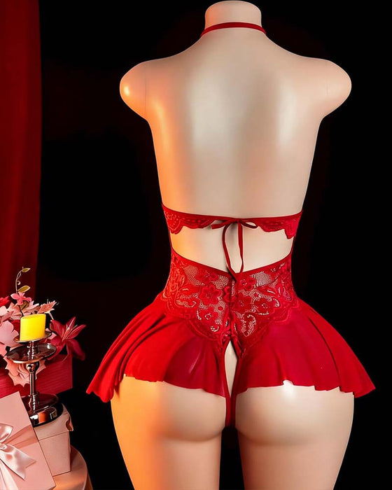 Sexy Lingerie Ensfarvet Krydsede Remme