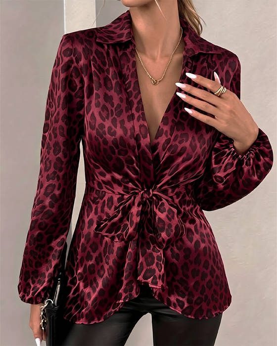 Top Leopard Tryk Krave Bandage Talje