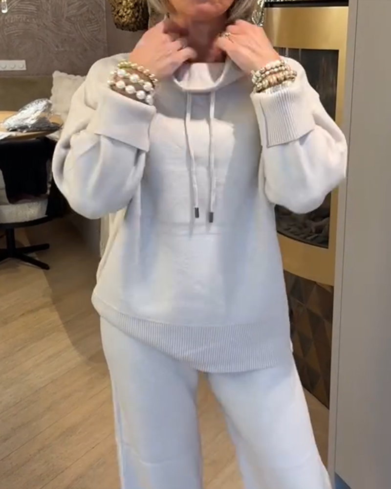 Sweater Høj Hals Træksnor Mode