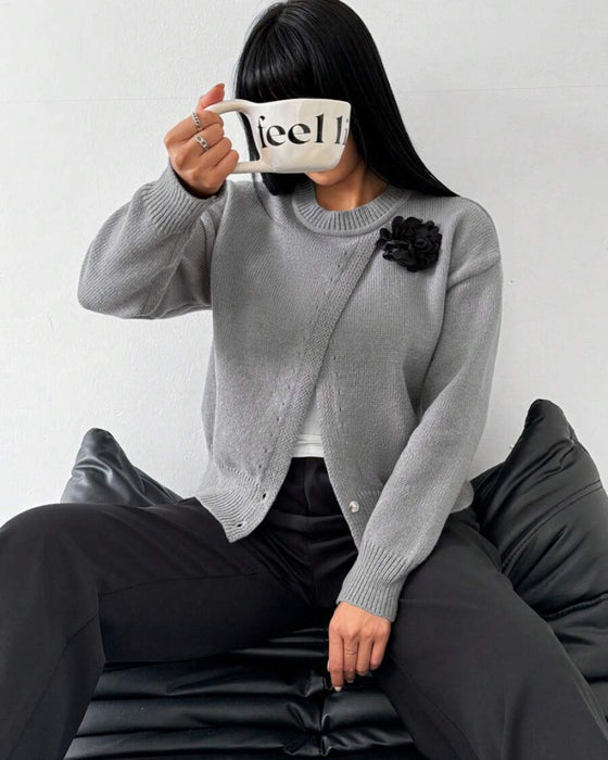 Modern Sweater Med Slidsøm