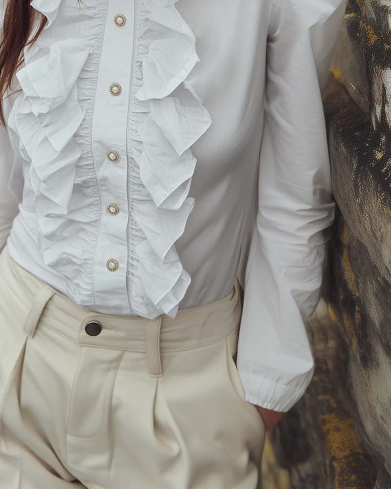 Bluse Fransk Blonder Rysling