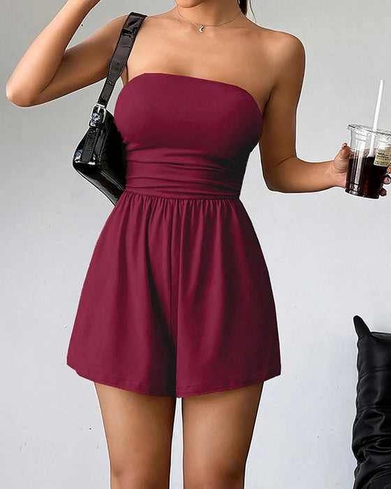 Jumpsuit Bandeau Stil Et Stykke Kort