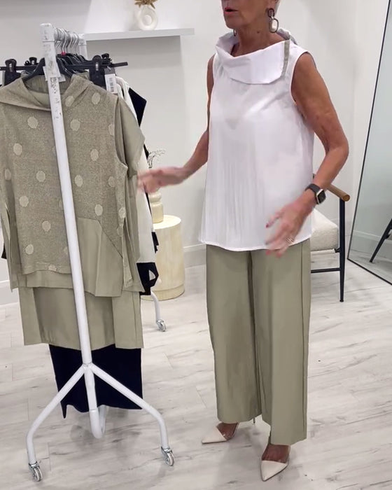 Dragt Ærmeløs Bred Krave Mode