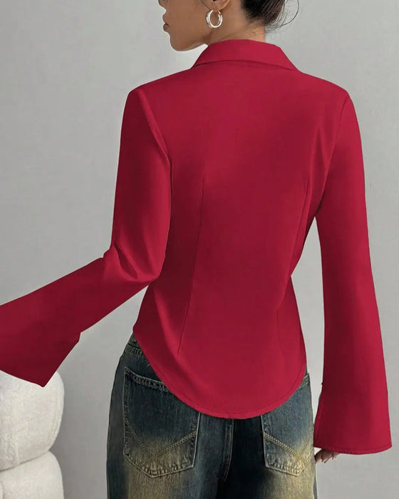 Eleganant Slim-Fit Damskjorte