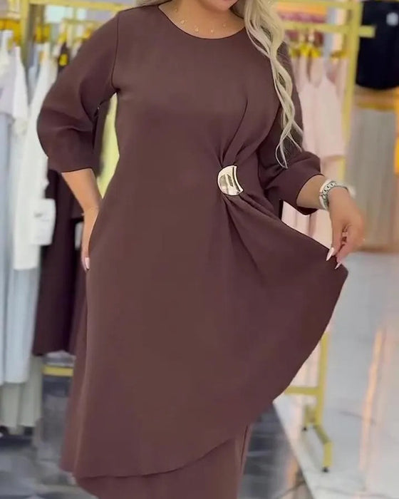 Kjole Plus Size Stilfuld Twist Knude