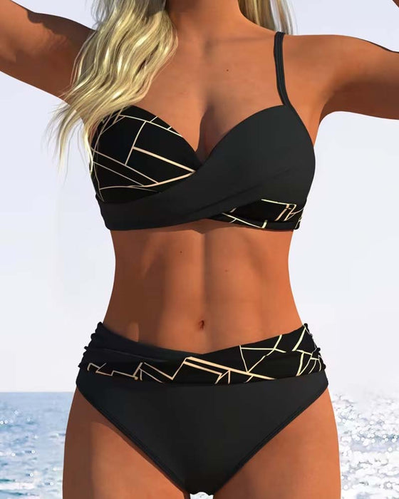 Bikini Spaghettistropper Kors Trykt