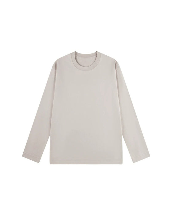 T-Shirt Herre Rund Hals Langærmet Slids