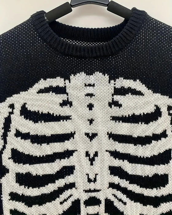 Pullover Rund Hals Lang Ærme Trykt