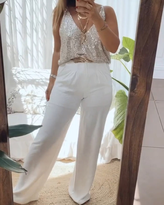 Casual camis i front-bag vendbar