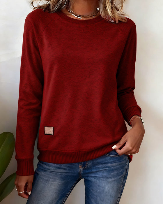 Moderne Casual Sweatshirt Med Rund Halsudskæring