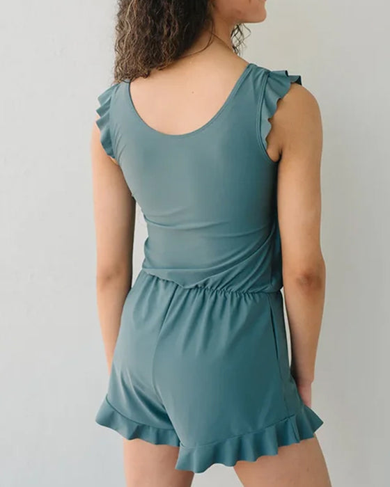 One-piece badedragt med indbygget BH