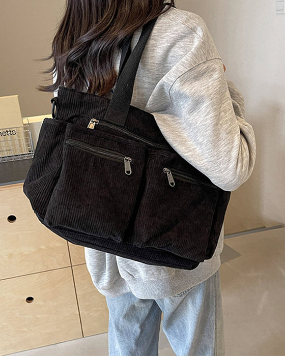 Ensfarvet mulepose i jernbanefløjl