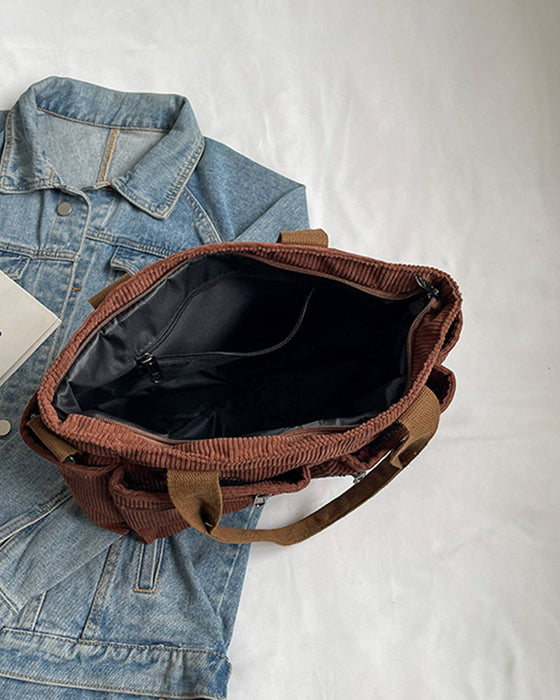 Ensfarvet mulepose i jernbanefløjl